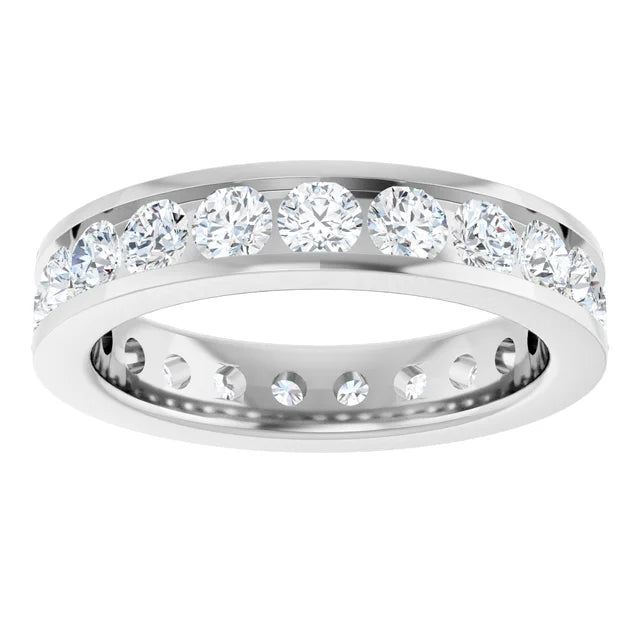 Eternity Ring Round Shape Natural Diamonds Chanal