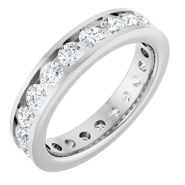 Eternity Ring Round Shape Natural Diamonds Chanal