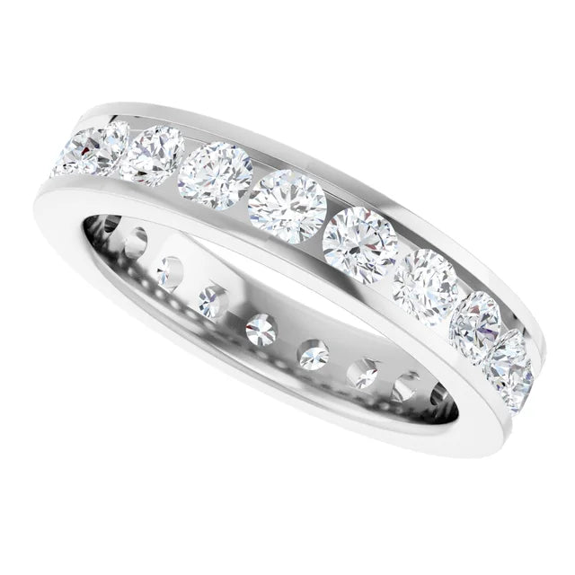 Eternity Ring Round Shape Natural Diamonds Chanal