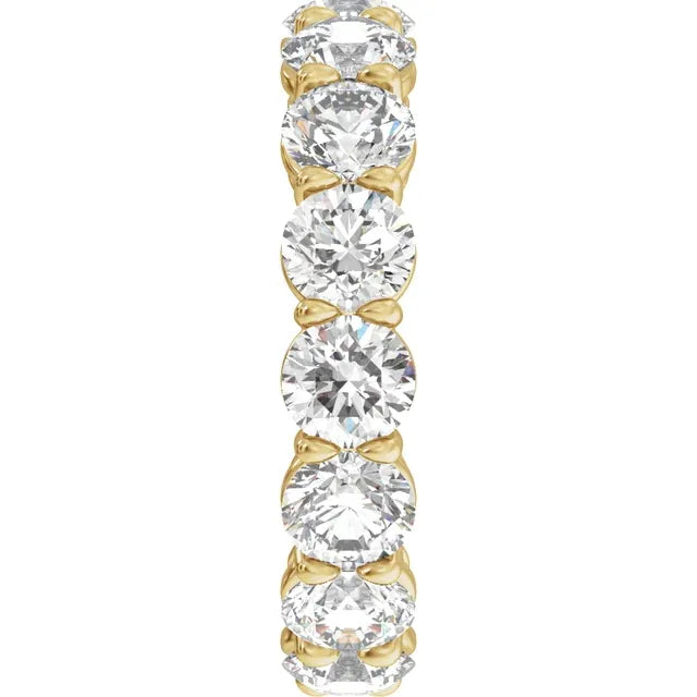 Eternity Ring Round Shape Natural Diamonds