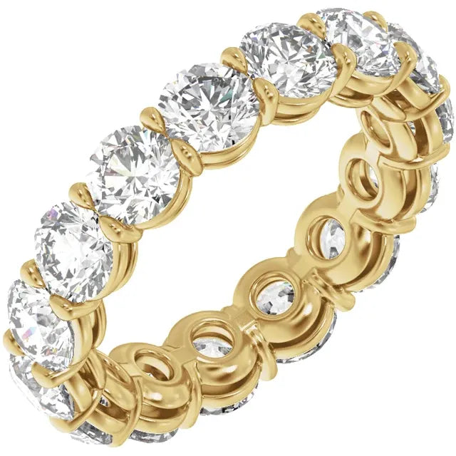 Eternity Ring Round Shape Natural Diamonds