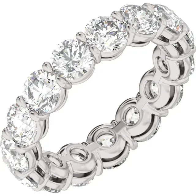 Eternity Ring Round Shape Natural Diamonds