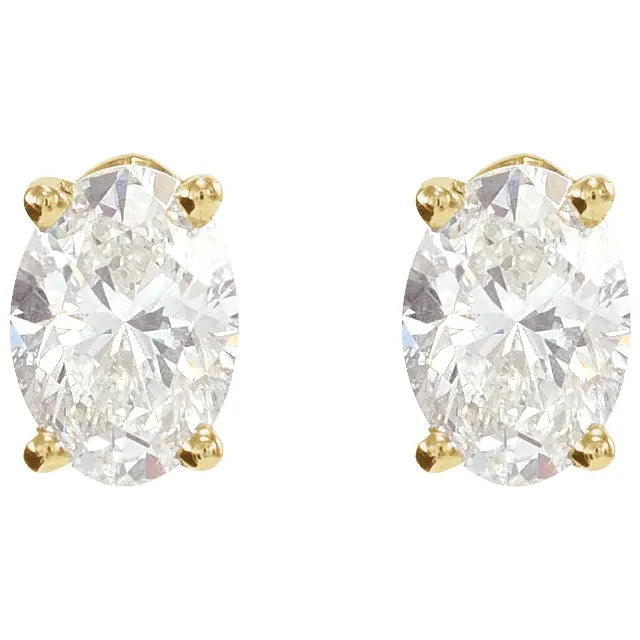 Natural Diamonds Oval shape Earrings