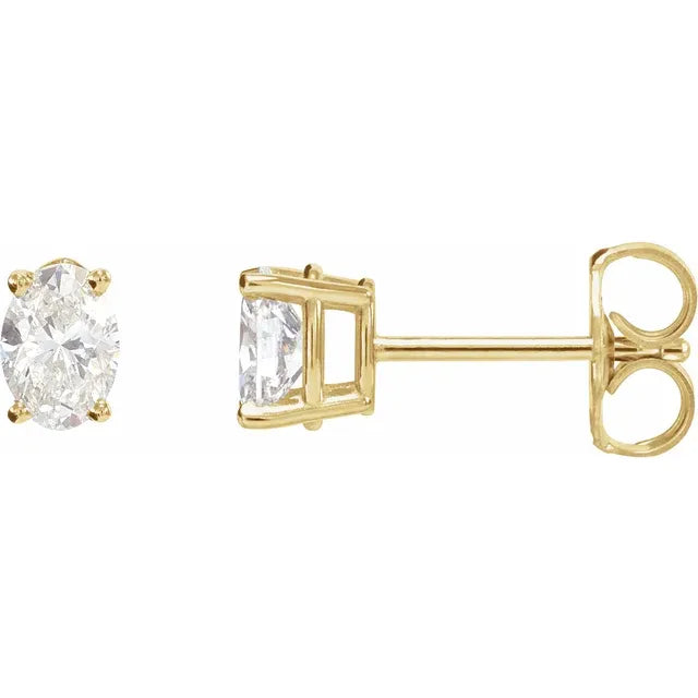 Natural Diamonds Oval shape Earrings