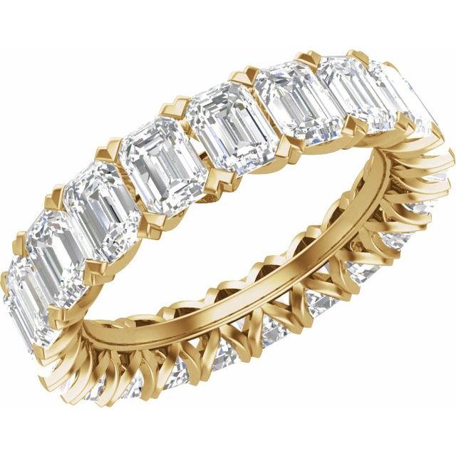 ETERNITY RING Emerald Shape Natural Diamonds
