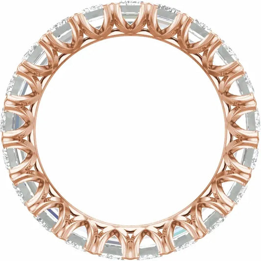 ETERNITY RING Emerald Shape Natural Diamonds