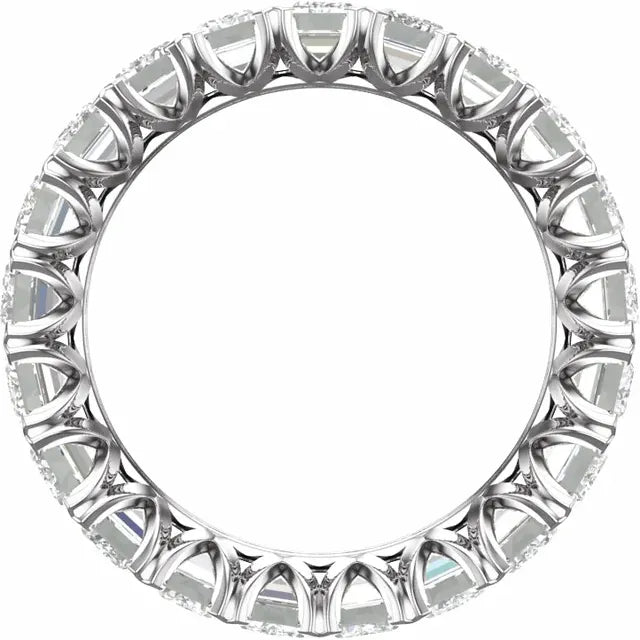 ETERNITY RING Emerald Shape Natural Diamonds