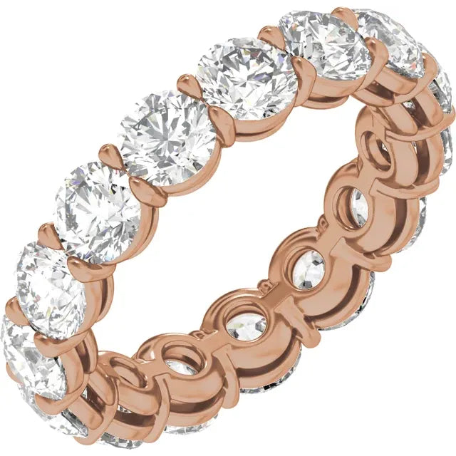 Eternity Ring Round Shape Natural Diamonds