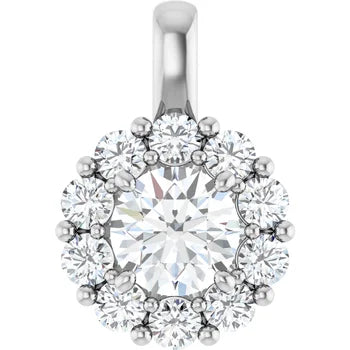 Round Pendant with Natural Diamonds