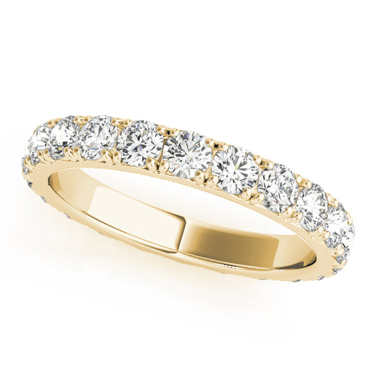 ETERNITY RING WITH ROUND SHAPE NATURAL DIAMONDS FRENCH PAVE