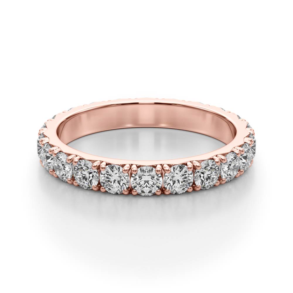 ETERNITY RING WITH ROUND SHAPE NATURAL DIAMONDS FRENCH PAVE