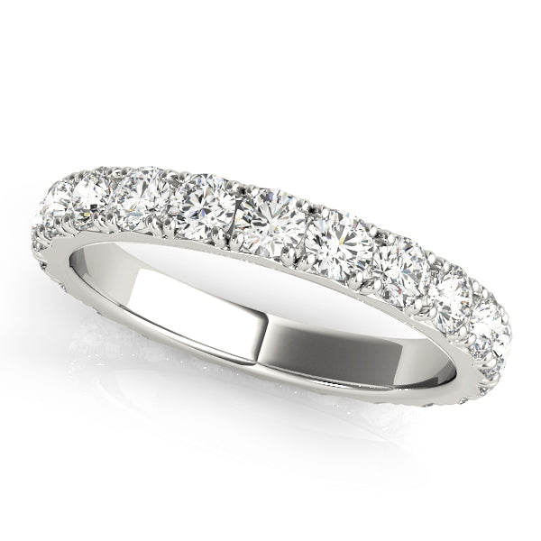 ETERNITY RING WITH ROUND SHAPE NATURAL DIAMONDS FRENCH PAVE